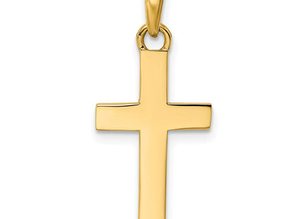 14K gold cross pendant, another view