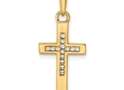 14K gold cross pendant