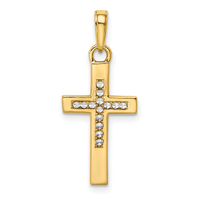 14K gold cross pendant