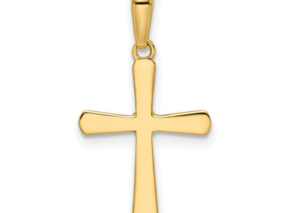14K gold cross pendant, another view