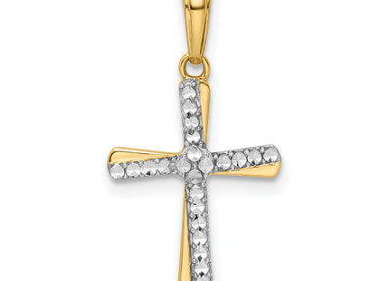 14K gold cross pendant