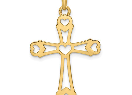 14k Yellow & Rhodium Pendants Style K9790 - Classique Jewelry Inc.