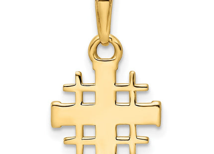 14k Yellow & Rhodium Pendants Style K9795 - Classique Jewelry Inc.