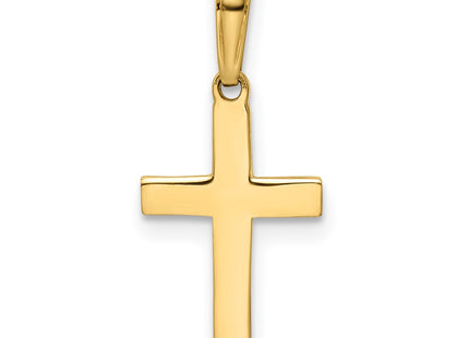 14K gold cross pendant, another view