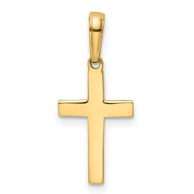 14K w/Rhodium D/C Cross Pendant, 22.22 x 9.73mm
