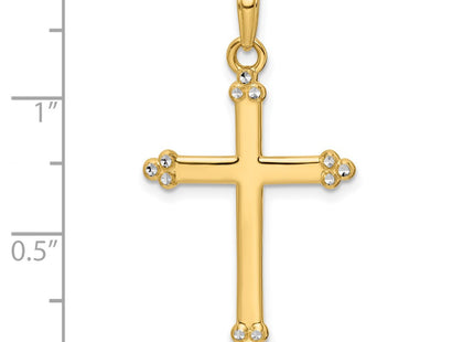 14k Yellow & Rhodium Pendants Style K9798 - Classique Jewelry Inc.