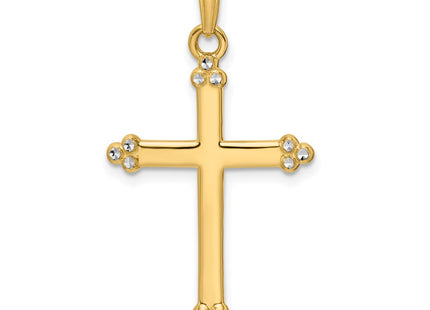 14k Yellow & Rhodium Pendants Style K9798 - Classique Jewelry Inc.