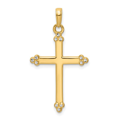 14K gold cross pendant