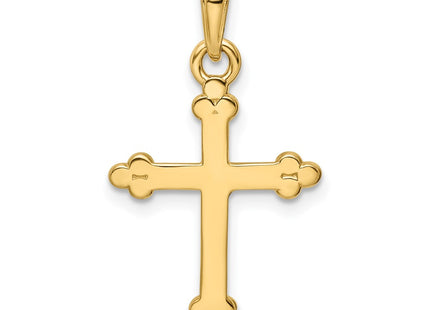 14K gold cross pendant, another view