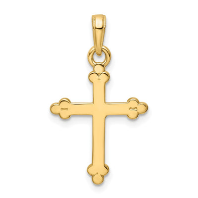 14K w/Rhodium D/C Cross Pendant, 27.84 x 16.16mm