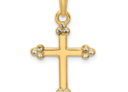 14K gold cross pendant