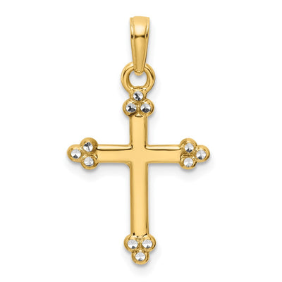 14K gold cross pendant