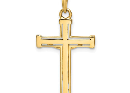 14k Yellow & Rhodium Pendants Style K9800 - Classique Jewelry Inc.