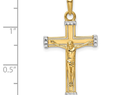 14k Yellow & Rhodium Pendants Style K9800 - Classique Jewelry Inc.