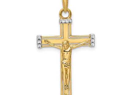 14k Yellow & Rhodium Pendants Style K9800 - Classique Jewelry Inc.
