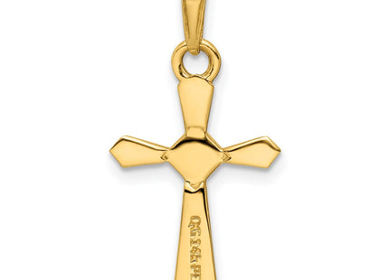 14K gold cross pendant, alternate view