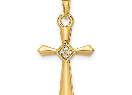 14K gold cross pendant