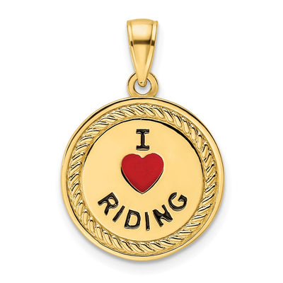 14K gold heart pendant