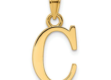 14K Letter Initial Pendant