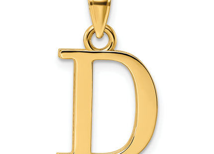 14K Letter Initial Pendant