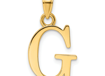 14K Letter Initial Pendant
