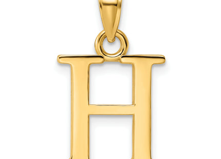 14K Letter Initial Pendant