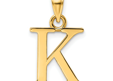 14K Letter Initial Pendant