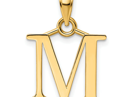 14K Letter Initial Pendant
