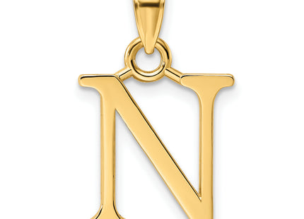 14K Letter Initial Pendant