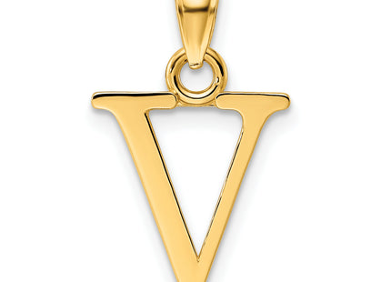 14K Letter Initial Pendant