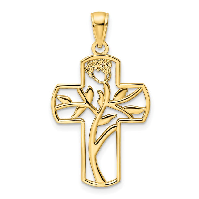 14k Yellow Gold Pendants Style K9815 - Classique Jewelry Inc.