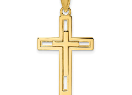 14K gold cross pendant