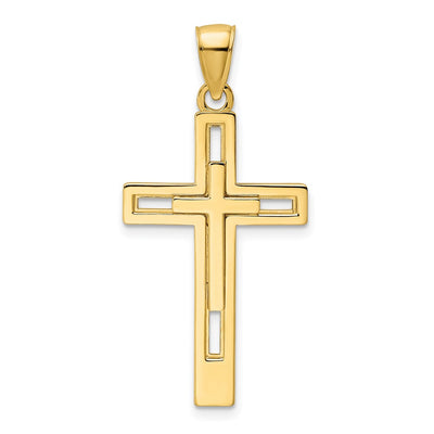 14K gold cross pendant
