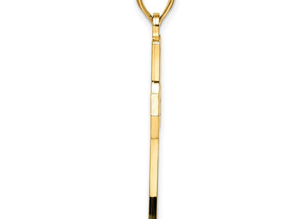 14K Polished Double Cross Pendant (Style K9875)