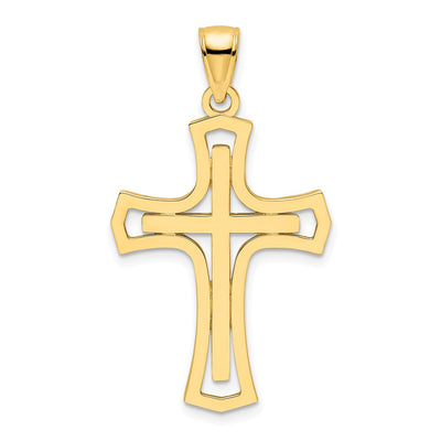 14K gold cross pendant
