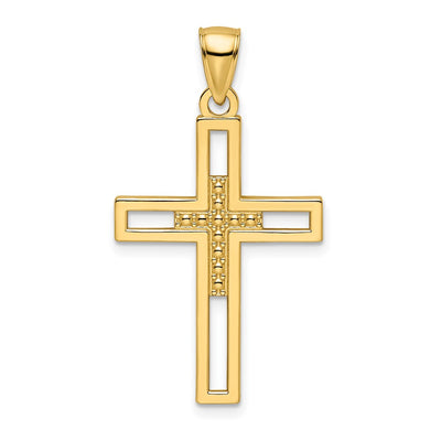 14K gold cross pendant