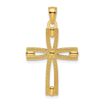 14K gold cross pendant