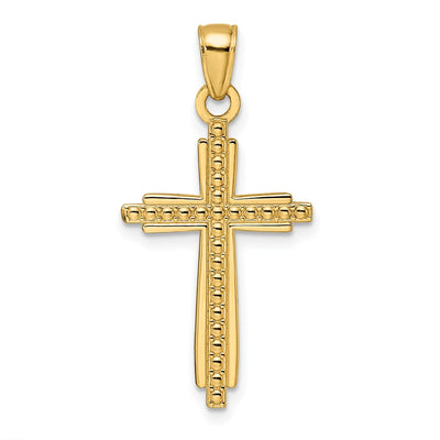 14K gold cross pendant