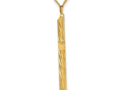 14K gold cross pendant, alternate view