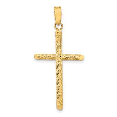14K gold cross pendant