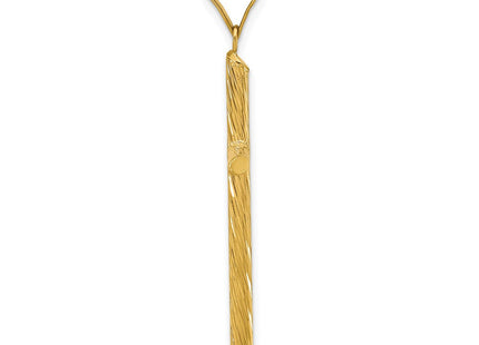 14K Polished & Textured Fancy Cross Pendant (Style K9950)
