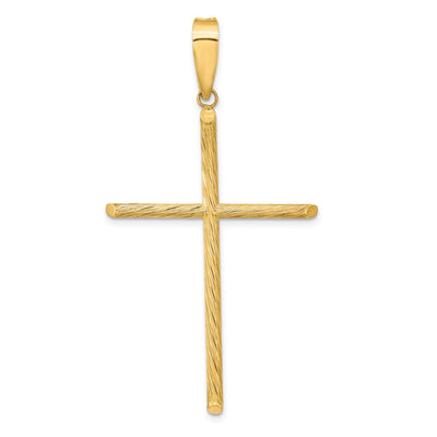 14K gold cross pendant