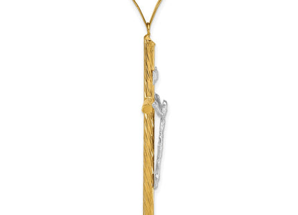 14K gold crucifix pendant, alternate view