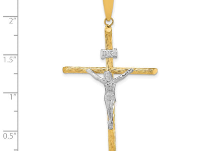 14K gold crucifix pendant, another view