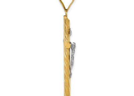 14K gold crucifix pendant, alternate view