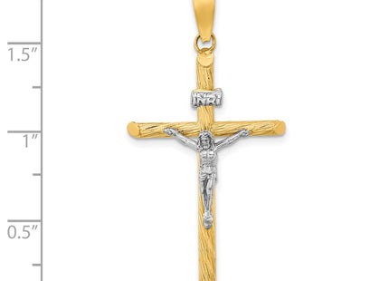14K gold crucifix pendant, another view