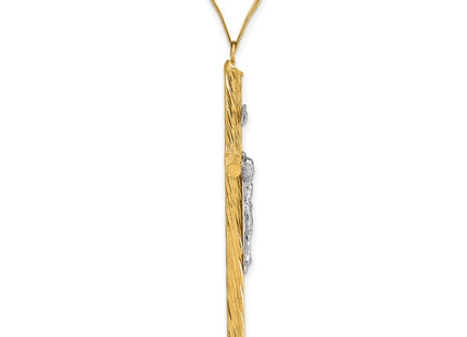 14K gold crucifix pendant, alternate view