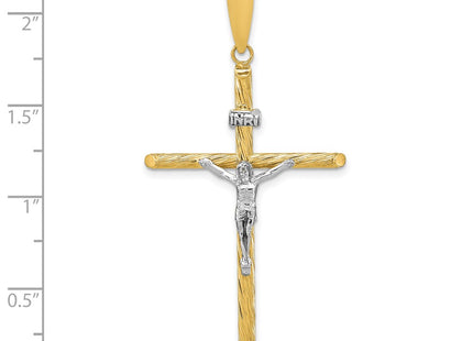 14K gold crucifix pendant, another view