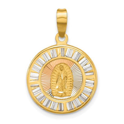 14K rose gold cubic zirconia pendant