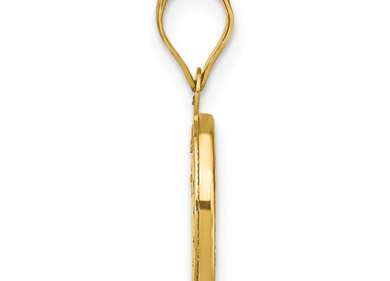 14k Yellow & Rhodium Pendants Style K9972 - Classique Jewelry Inc.